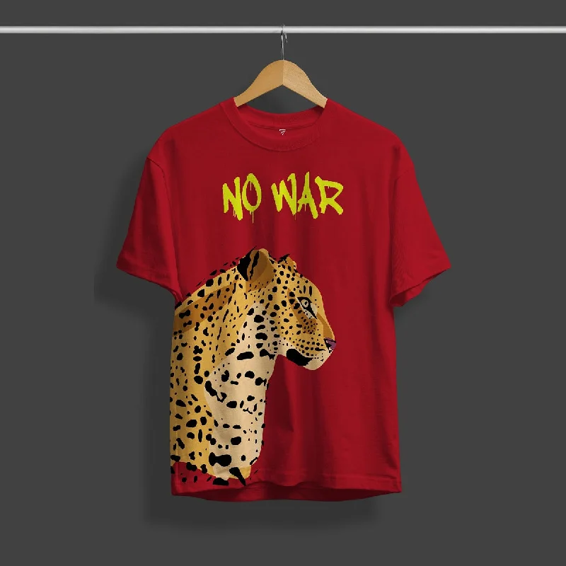 Crazy Deal No War Tiger Graphic Printed T-Shirt