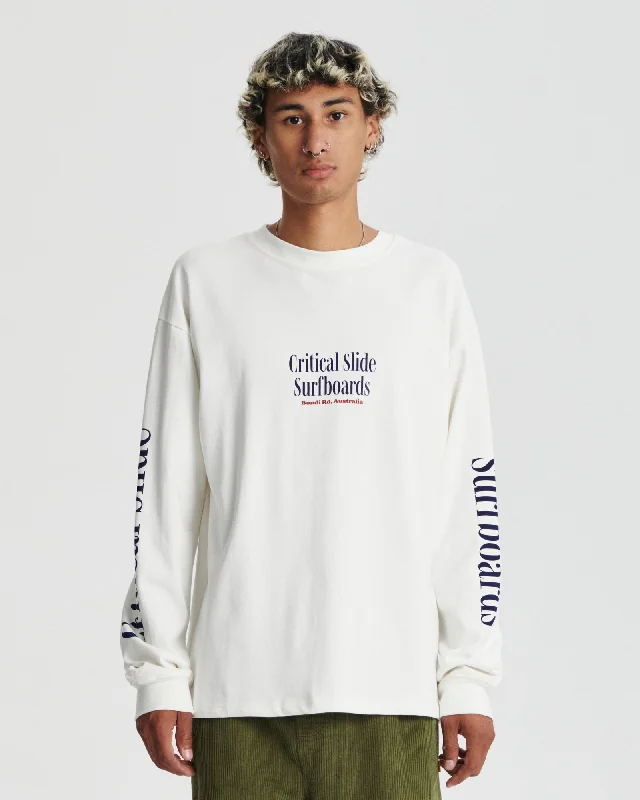 Price Buster Offset Ls Tee - Vintage White