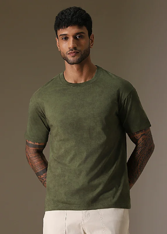 Olive Green Crew Neck T-Shirt