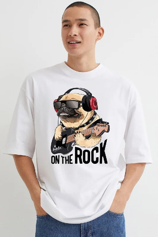 Today Only On The Rock White Drop Shoulder T Shirt