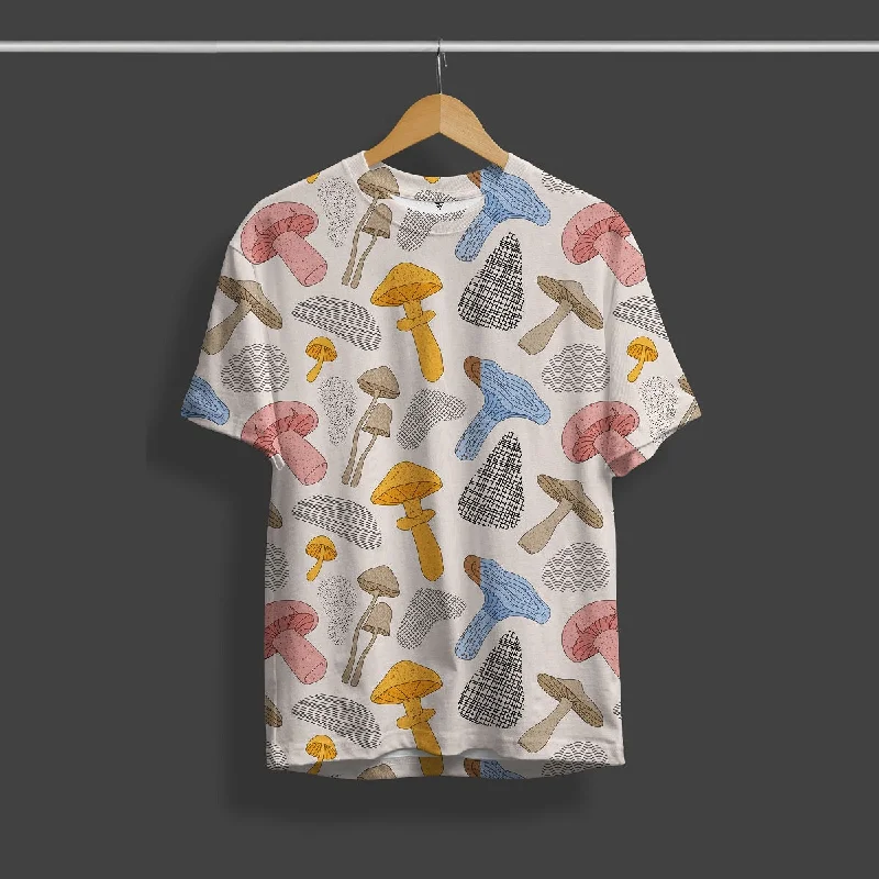 Overstock Sale Oye Mushroom Printed T-Shirt