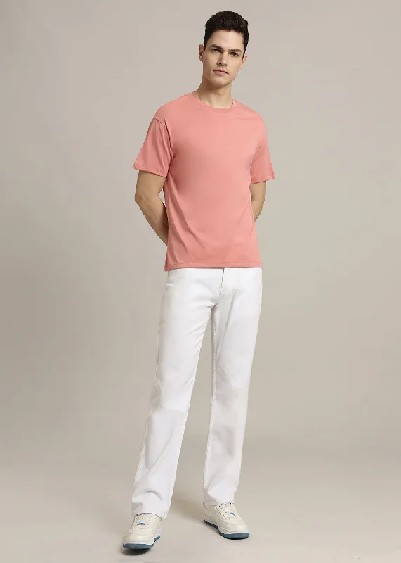 Peach Regular Fit T-shirt