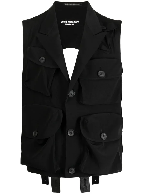 Sale Event Peak-Lapel Sleeveless Vest
