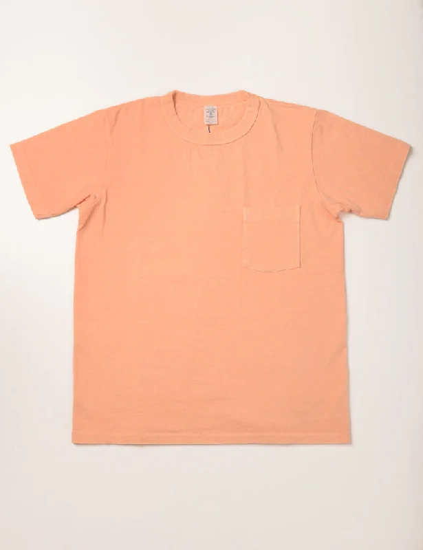 FINAL SALE: Pigment Pocket Tee in Coral