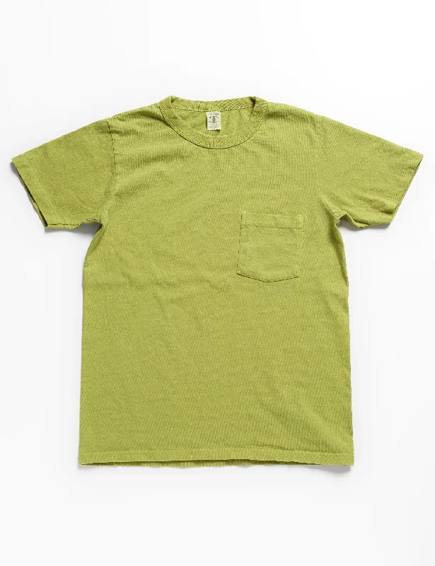 FINAL SALE: Pigment Pocket Tee in Lime