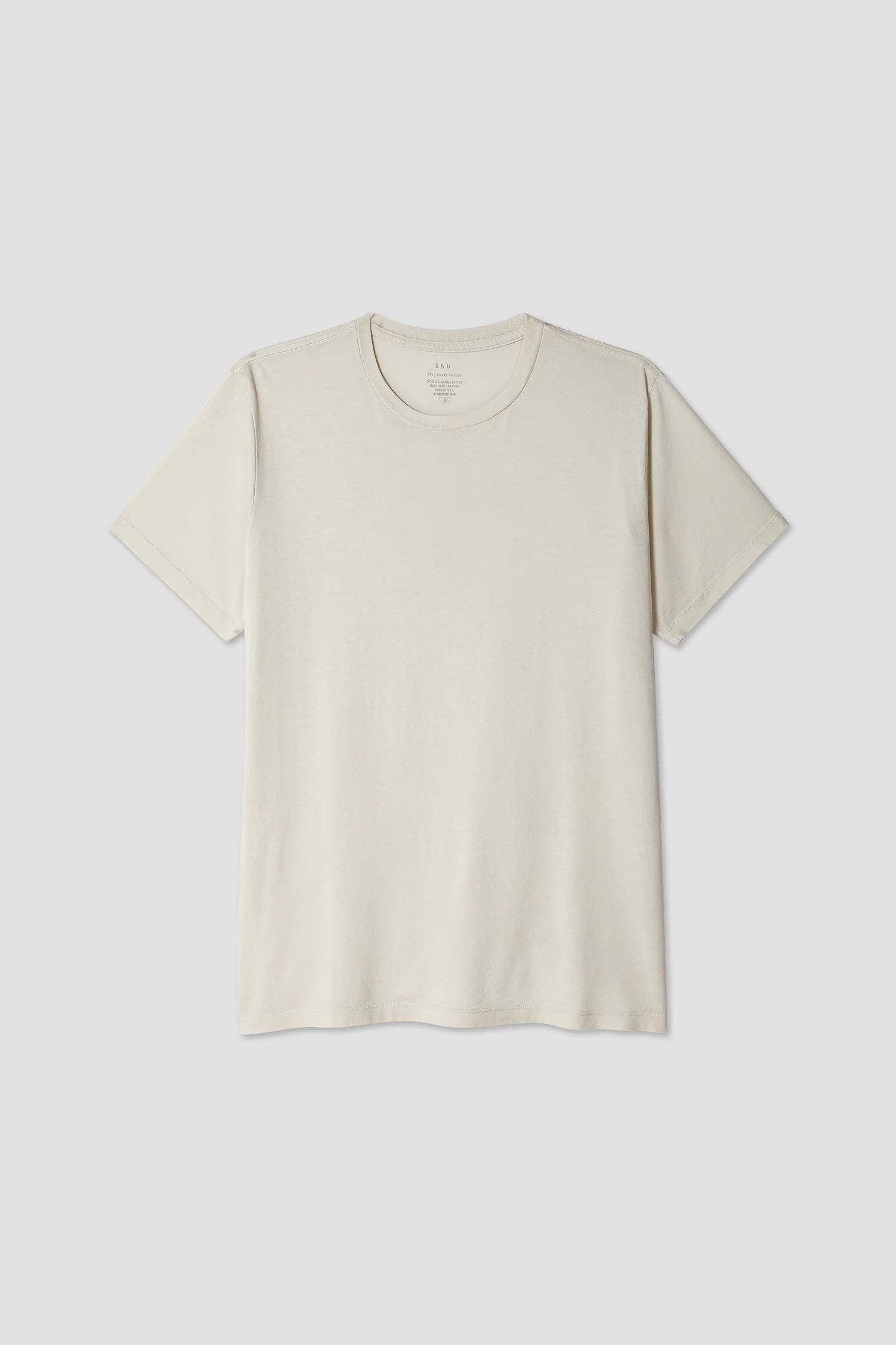 Year-End Deals Save Khaki Ash Supima Jersey Crew T Shirt