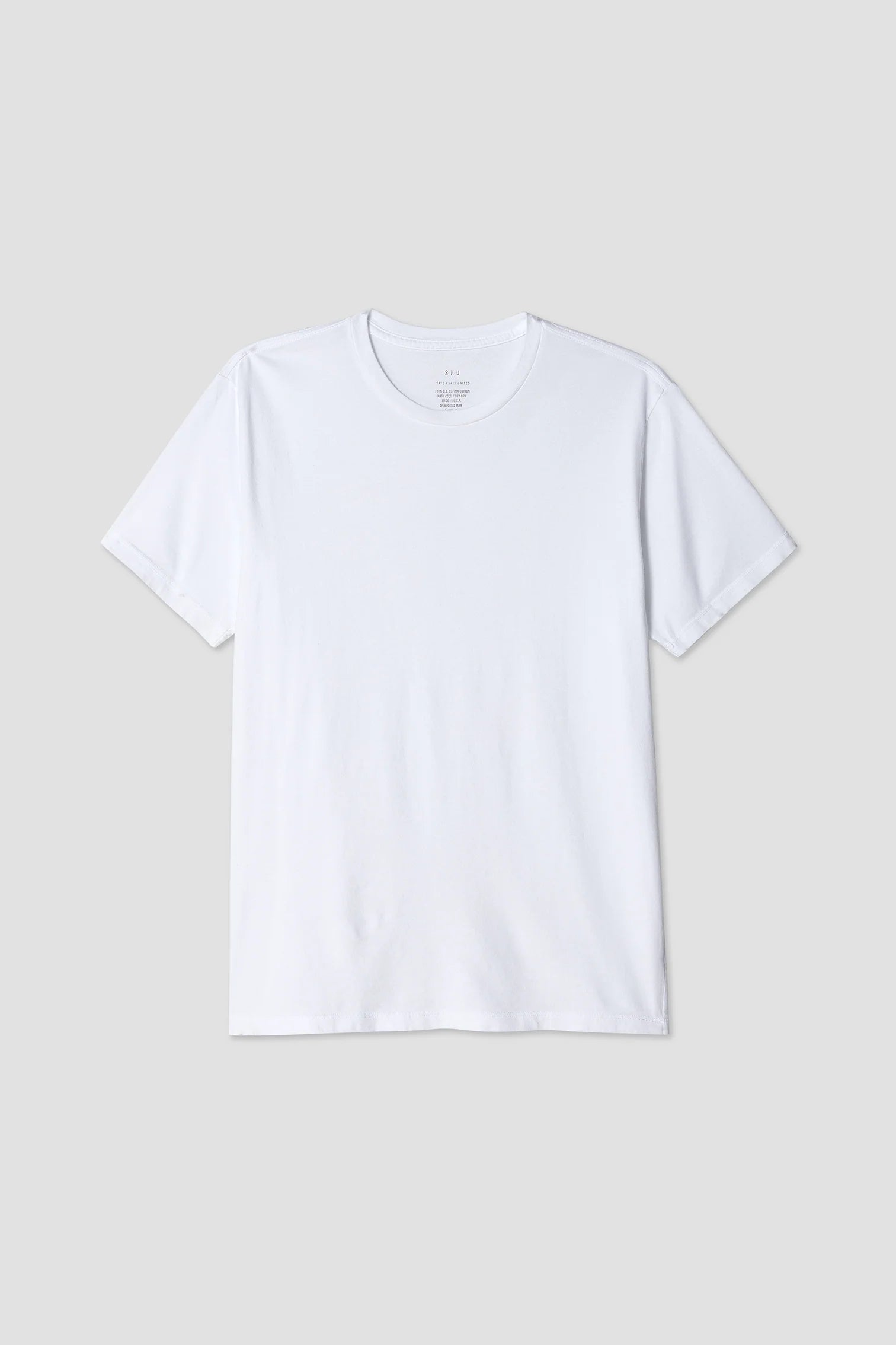 Markdown Sale Save Khaki White Supima Jersey Crew T Shirt