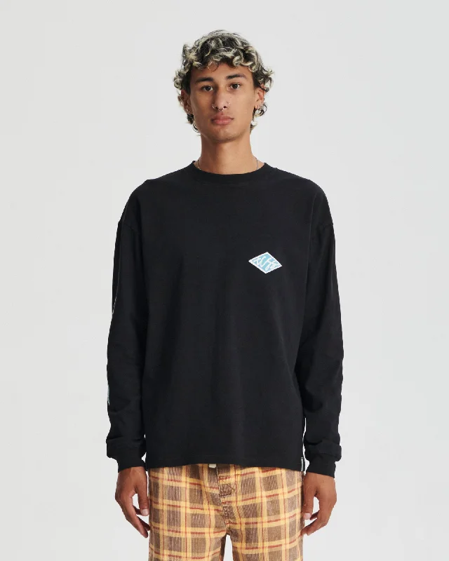 Discount Days Scribble Ls Tee - Vintage Black