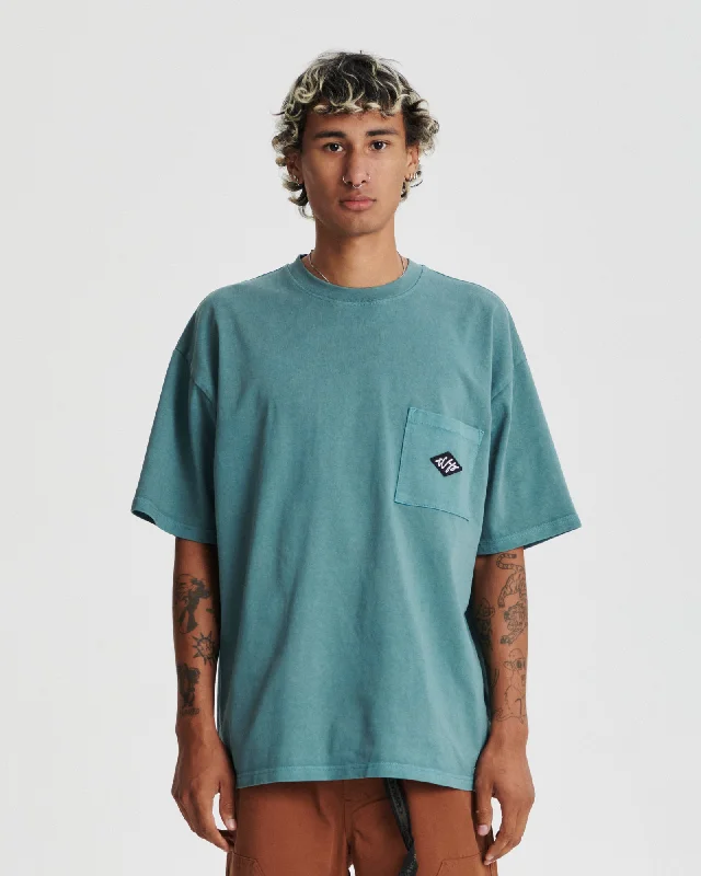 Low Prices Scribble Pocket Jumbo Fit Tee - Ocean