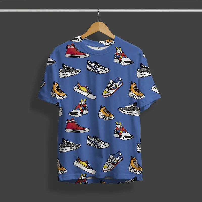 Hot Buy Shoe Print All Over Printed T-Shirt