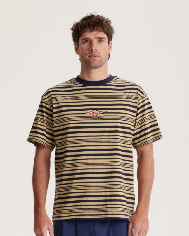 Bargain Alert Sid Stripe Tee - Worker Blue