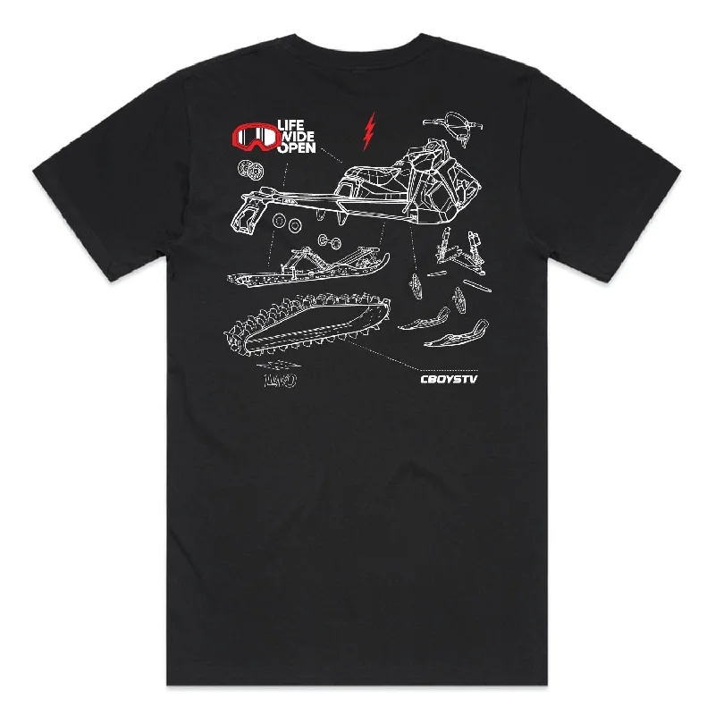 Snowmobile Blowup Tee