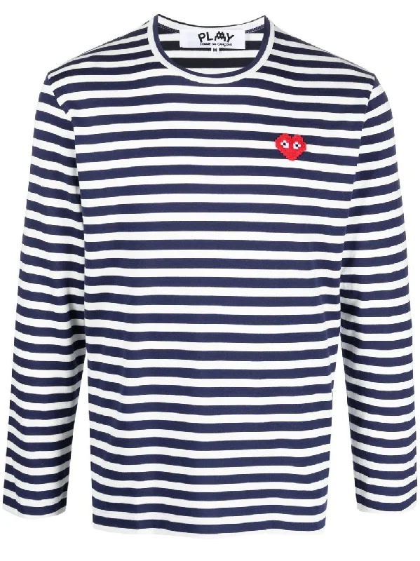 Weekend Shopping Extravaganza Stripe-Pattern Cotton T-Shirt