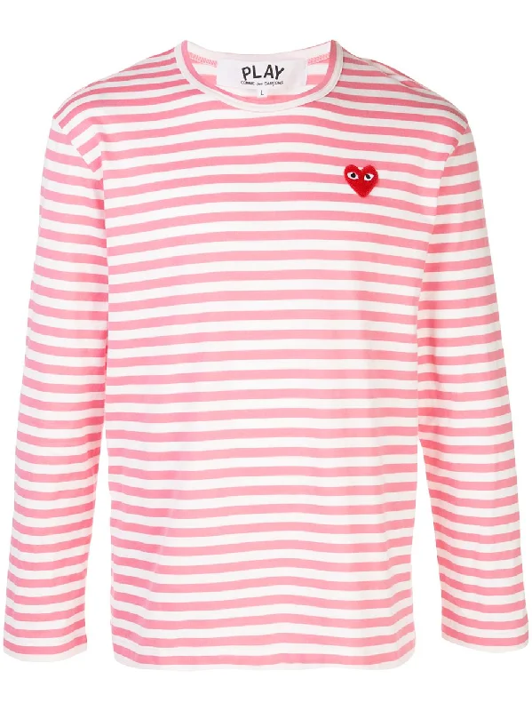 Deep Discounts Striped Logo T-Shirt