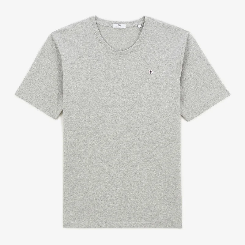 Heather gray round-neck T-shirt