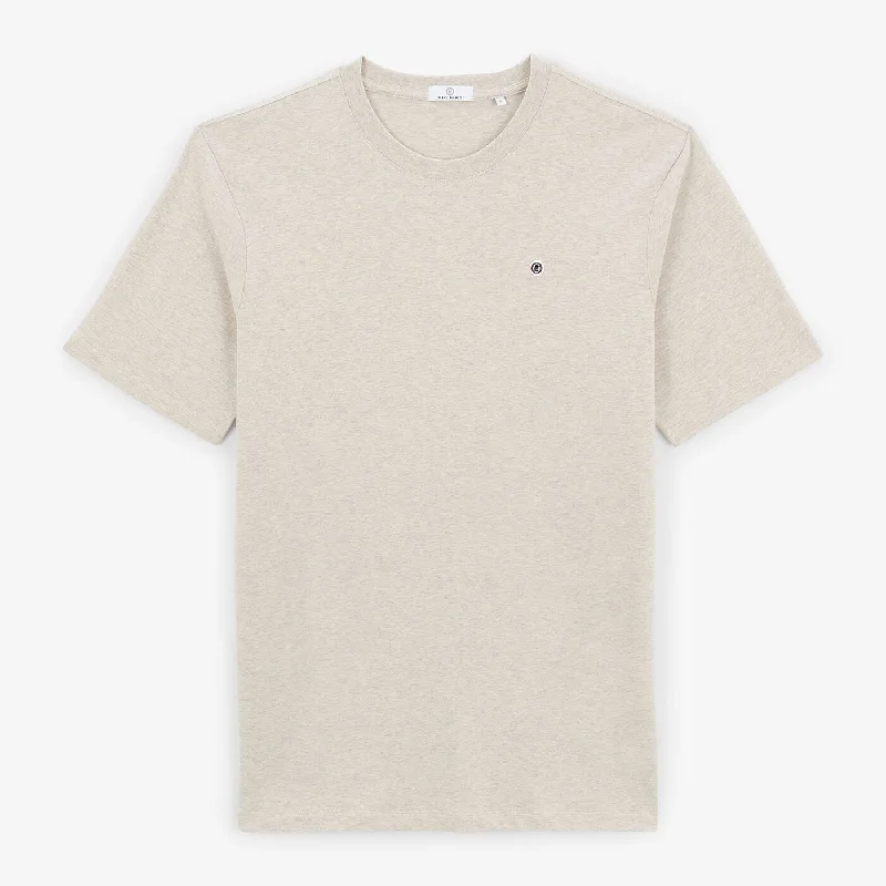 Theo t-shirt in mottled beige