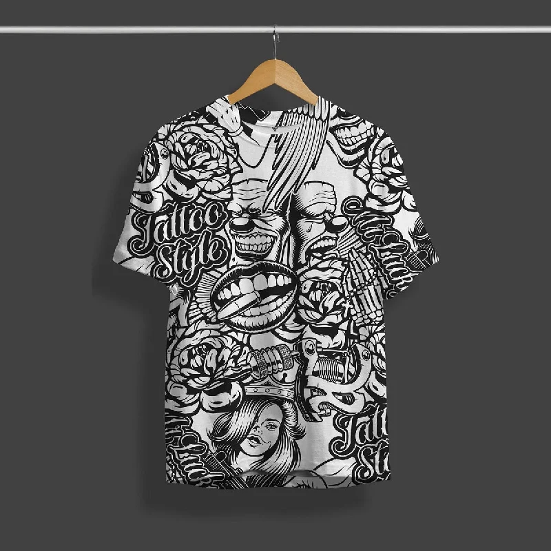 Holiday Sale Tattoo Style All Over Print Design T-Shirt