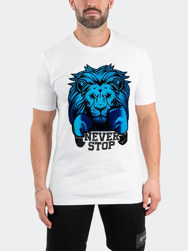 Price Drop Tee BoxingLion Blue White