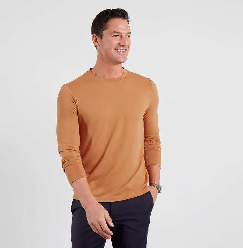 Threshold Crew Neck Long Sleeve T-Shirt Classic Fit - Rustic Orange