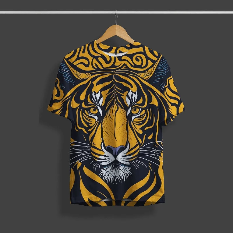 Limited Time Offer Tiger Print Short Sleeves T-Shirt