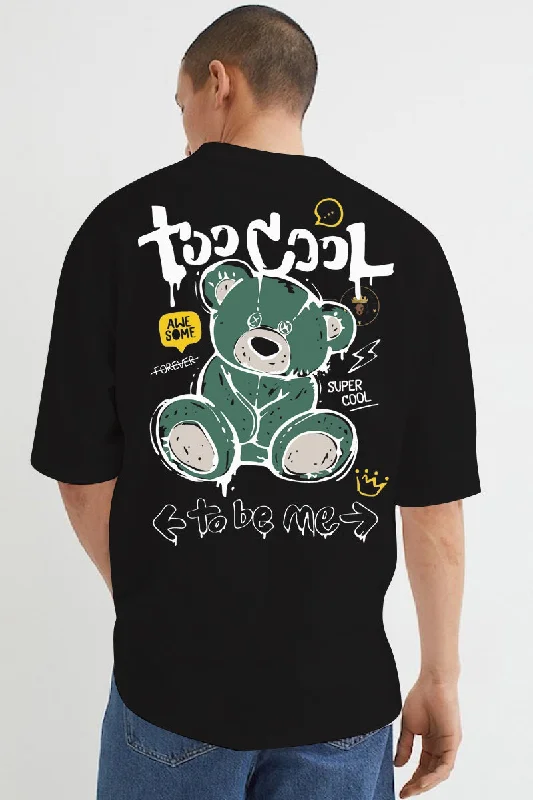 Super Bargain Too Cool Black Oversized T-Shirt