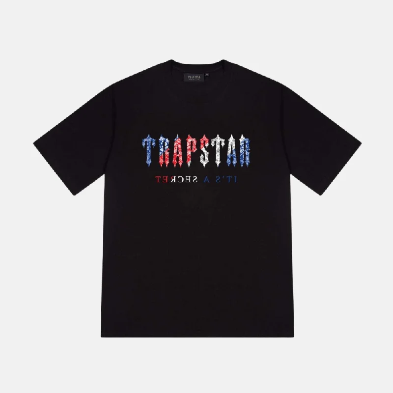 Trapstar Decoded Paisley Revolution T-Shirt - Black / Red / Blue