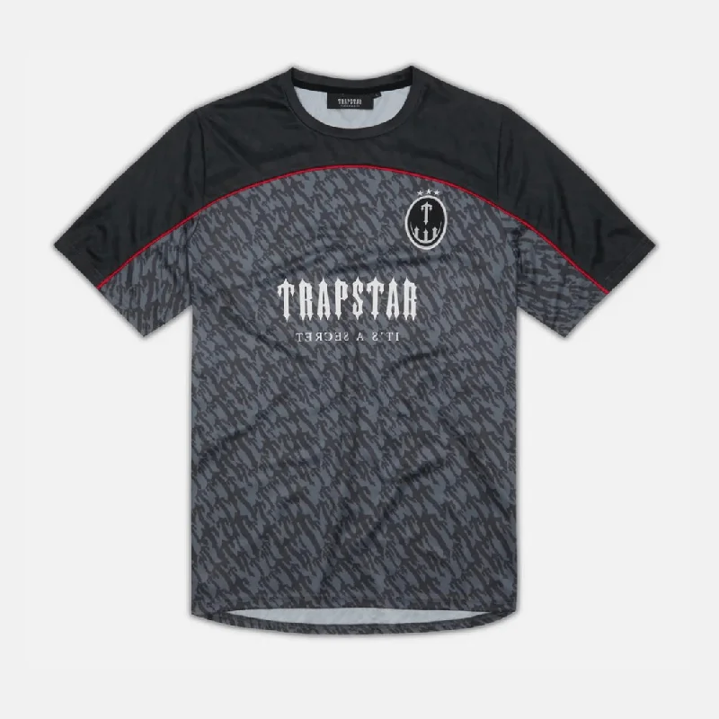 Trapstar T Monogram Football Jersey - Grey/Red