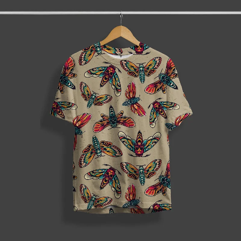 The Best Prices Unisex Bee Skull Full Printed T-Shirt