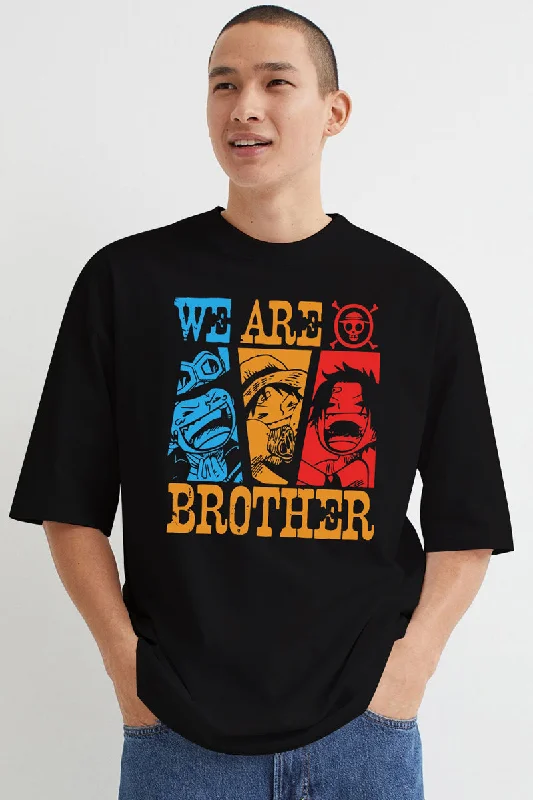 Lowest Price We Are Brother Black Oversized T-Shirt