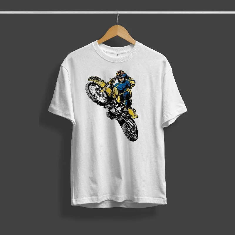 Best Seller White Cotton Graphic Printed T-Shirt